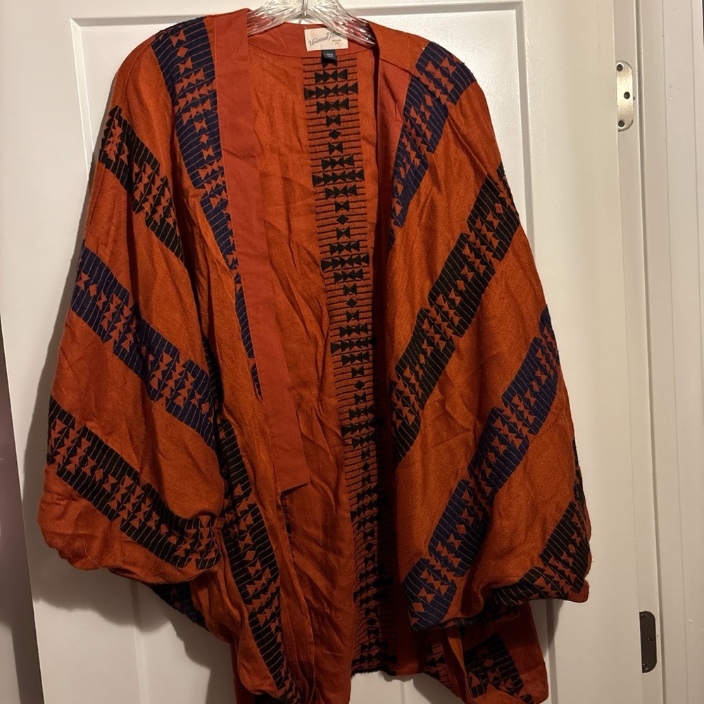Orange and Black Patterned Kimono